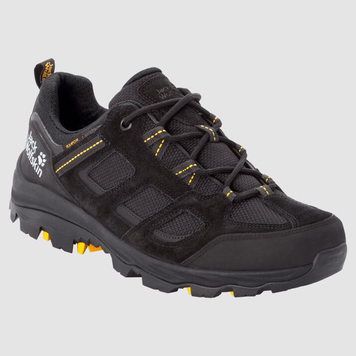 Jack Wolfskin Mens Vojo 3 Texapore Low Hiking Shoes Black/Yellow 931064RBP